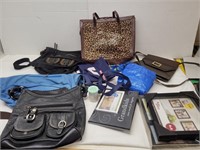 Lot of Purses, Bags, Polished Rocks for Jewelry &