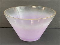 Pink & Clear Glass Bowl
