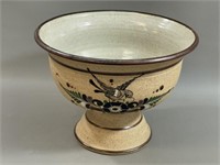 Vintage Netzi Mexico Stoneware Pottery Bowl