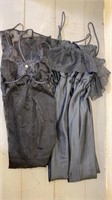 Vintage Black Lace Nightgown Pair Petite Sz S