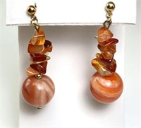 Vintage Stone Dangle Earrings (Gorgeous)