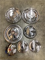 (7) Hubcaps, Not a Set, Mostly Chevrolet