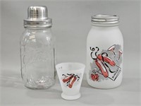 Lot of Mason Cocktail Shakers & Misc. Glass