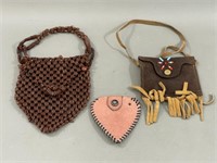 Vintage Leather Coin & Seed Purses