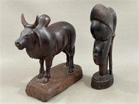 Lot of 2 Ironwood Carved Figures