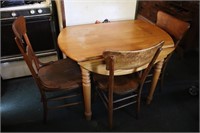 Drop Leaf Table & Antique Chairs