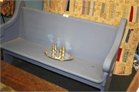 NICELY PAINTED ANTIQUE 54" CHURCH PEW