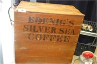 ANTIQUE WOODEN TEA-COFFEE SHIPPING CRATE