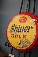 SHINER BOCK METAL BOTTLE CAP AD SIGN