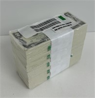 BRICK OF 1000 CONSECUTIVE $2 DOLLAR BILLS - $2000