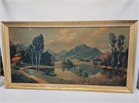 Large Framed Landscape Scene
