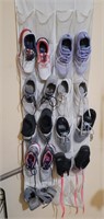 Women's shoes and hanging storage bag. Sizes 8½ &