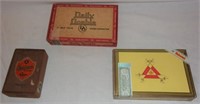 Vintage cigar boxes.