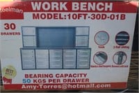 Unused Uppro 10-Foot Toolbox Workbench w/ Pegboard