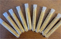 10 vials of gold flakes