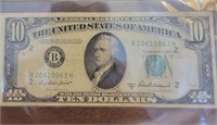 1950 B $10 Dollar bill. Beautiful note.