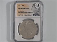 1923 Peace Dollar Bu Unc  Dgs1055
