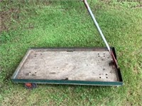 Small wheeled cart with handle - Approx 2ft x