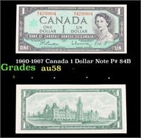 1960-1967 Canada 1 Doollar Note P# 84B Grades Choi