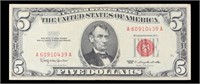 1963 $5 Red seal United States Note Grades Choice