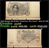 1910 Russia 100 Ruble "Catherine The Great"  Note