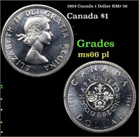 1964 Canada 1 Dollar KM# 58 Grades GEM+ UNC PL