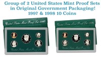 1997-1998 United States Mint Proof Set. 10 Coins I