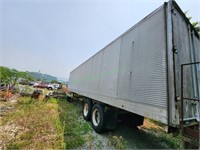 Fruehauf semi trailer used for storage.