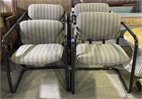 (G) 4 Metal Office Chairs (bidding on one times