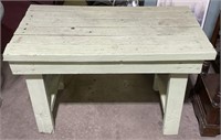 (Q) Green Painted Outdoor Bench 37 1/2” x 21 1/2”