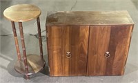 (Q) Wooden Storage Cabinet 28”x 10” x 22” and