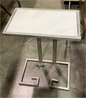 Modern style side table with white marble and