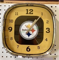 Battery operated Pittsburgh Steelers wall clock