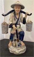 Vintage oriental porcelain figurine - man with