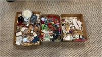 Three box tray lots of assorted jewelry to