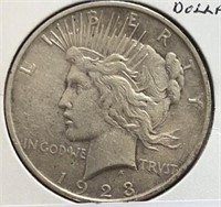 1923D Peace Dollar
