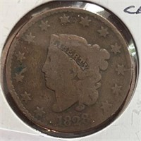 1828 Large Cent Large Narrow Date