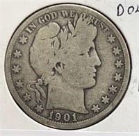 1901S Barber Half Dollar