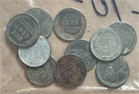 (10) 1943 Steel Pennies