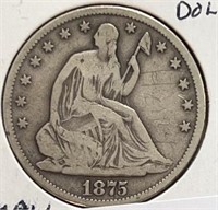 1875S Seated Half Dollar