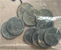(10) 1943D Steel Pennies
