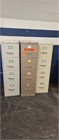 3 Filing Cabinets- weight room