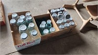 30 Canning Jars, Various sized w/ zinc lids