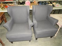 PAIR OF HIGH BACK ARM LIVING ROOM CHAIRS