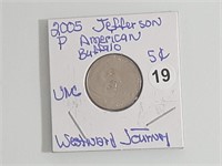 2005 Jefferson Buffalo Nickel jhbx1019