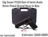 Sig Sauer P320 Gen 4 Semi-Auto Pistol