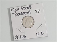1962 Proof Roosevelt  Dime jhbx1027