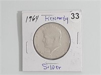 1964 Kennedy   half dollar  jhbx1033