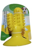 CACTUS SHAPPED DOG CHEW TOY SWUEEKY TOOTHBRUSH