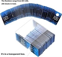 JETEC Plastic Tags Coat Room Cards Blue 200 Pieces